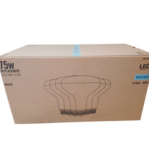 75-Watt Equivalent BR40 CEC Dimmable LED Light Bulb Daylight (6-Pack) - Picture 3 of 11